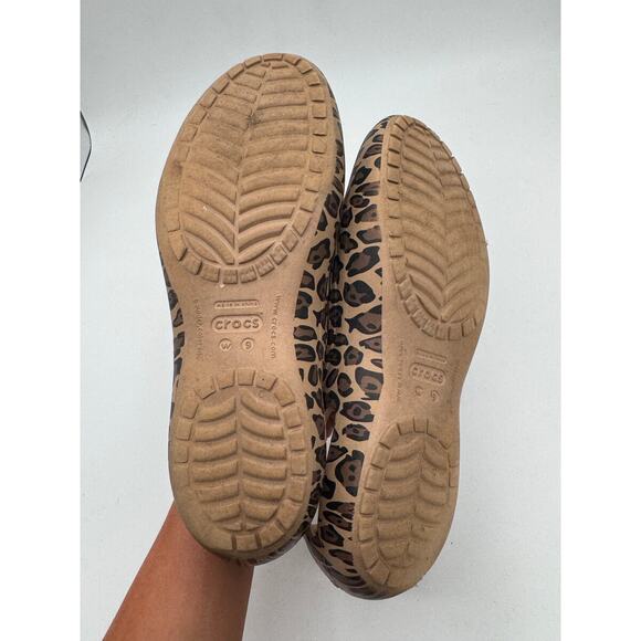 Crocs Kadee Thea Ballet Flats Womens 9 Leopard Animal Print Casual Shoes - Picture 3 of 3